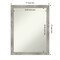 Amanti Art Non-Beveled Wall Mirror, Dove Greywash Square Frame